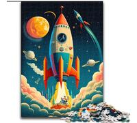 Puzzle da 1000 pezzi "Lancio di un razzo" in legno, regalo per uomini e donne, per occasioni quotidiane e speciali, 50x75cm, attività per adulti e famiglie, regalo fai da te per la casa