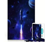 Puzzle da 1000 pezzi "Lancio di un razzo nello spazio" per ragazzi, gioco intelligente di gruppo, immagine da assemblare, decorazione murale (50x75cm)