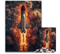 Puzzle da 1000 pezzi "Lancio di un razzo", puzzle in legno per bambini dai 14 anni in su, sfida educativa, attività divertenti a casa, regali di compleanno, regali da viaggio, 50x75cm