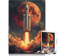 Puzzle da 1000 pezzi "Lancio di un razzo su Marte" per adulti e adolescenti, gioco creativo di risoluzione dei problemi, idea regalo memorabile e sentita, dimensioni 38x26cm