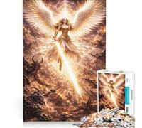 Puzzle da 1000 pezzi "L'arcangelo Gabriele combatte il diavolo", gioco pratico, interazione genitore-figlio, collezione d'artista, opera d'arte 50x75cm