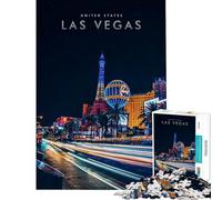 Puzzle da 1000 pezzi Las Vegas Stati Uniti Un gioco avvincente per coltivare la pazienza Divertimento assicurato Decorazione perfetta Regalo di compleanno (Dimensioni 50x75cm)