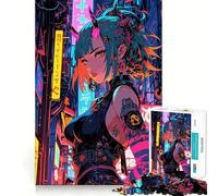Puzzle da 1000 pezzi "L'ascesa del demone al neon" per adolescenti, gioco per allenare la mente, rilassante, artistico, da assemblare, regalo premuroso 50x75cm