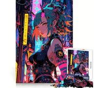 Puzzle da 1000 pezzi "L'ascesa del demone al neon" per adolescenti, gioco per allenare la mente, rilassante, artistico, da assemblare, regalo premuroso 50x75cm