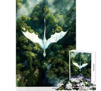 Puzzle da 1000 pezzi "L'ascesa del drago dalle squame perlacee" gioco interattivo adatto alle coppie giocattolo educativo con poster abbinato e foglio di curiosità (50x75cm)