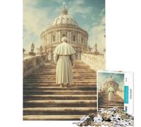 Puzzle da 1000 pezzi "L'ascesa del Papa alla Cupola del Vaticano" - Gioco rilassante sfida per l'intelligenza e la mente giocattolo avvincente regalo per donne e uomini gara di velocità manuale