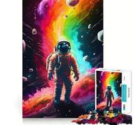Puzzle da 1000 pezzi "L'astronauta arcobaleno" per ragazzi, ideale per migliorare la memoria, rilassarsi e divertirsi Design e assemblaggio una piacevole sorpresa 38x26cm