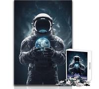 Puzzle da 1000 pezzi "L'astronauta tiene il mondo" per adolescenti, gioco di sviluppo del pensiero logico, ottimo regalo per momenti significativi, dimensioni 38x52cm