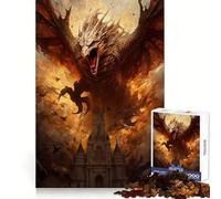 Puzzle da 1000 pezzi "L'attacco del drago di fuoco" per adulti, stimolante per l'analisi, ideale per un passatempo rilassante e un regalo festivo (50x75cm)