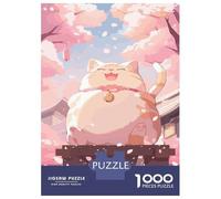 Puzzle Da 1000 Pezzi Laughing Kawaii Cat Japan Puzzle Per Adulti Gioco Pratico Sfida Difficile Interazione Genitore-figlio 38x26cm/1000pcs