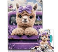 Puzzle da 1000 pezzi Lavanda Alpaca Puzzle da 1000 pezzi per adulti e adolescenti giochi educativi classici Bellissima decorazione (26x38cm)