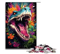 Puzzle da 1000 pezzi Le allucinazioni colorate del Deinosuchus puzzle per adulti gioco di puzzle in legno per famiglie 75x50 cm
