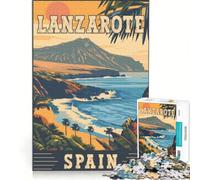 Puzzle da 1000 pezzi "Le meraviglie di Lanzarote", gioco rilassante, interazione genitore-figlio, regalo per amici e familiari 38x26cm