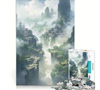 Puzzle da 1000 pezzi Le nebbie dell'antica gola gioco educativo antistress compleanno e Natale 38x52cm