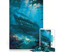 Puzzle da 1000 pezzi "Le Scogliere della Nave Perduta" per Adolescenti, Gioco di Puzzle per Pensare Insieme, Divertente, Taglio Affilato, Opera d'Arte da Collezione (38x52cm)