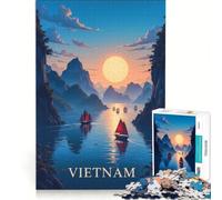 Puzzle da 1000 pezzi "Le tranquille acque del Vietnam", decorazione da parete, stimolante da completare, ideale per rafforzare l'amore tra le coppie 38x52cm