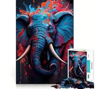 Puzzle da 1000 pezzi "L'elegante elefante" per ragazzi, gioco di logica e abilità, antistress, taglio preciso, regalo perfetto 50x75cm