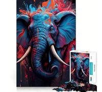Puzzle da 1000 pezzi "L'elegante elefante" per ragazzi, gioco stimolante per la mente, passatempo rilassante, taglio preciso, regalo delizioso 38x26cm