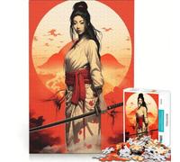 Puzzle da 1000 pezzi "L'eleganza delle geisha e dei samurai", gioco educativo, attività divertenti da fare a casa, regalo di compleanno, regalo di viaggio 38x26cm