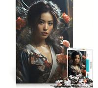 Puzzle da 1000 pezzi "L'eleganza delle geishe", gioco pratico, attività divertenti da fare in casa, ideale come decorazione da scrivania 38x26cm