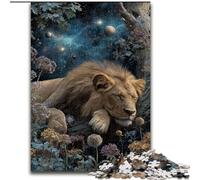 Puzzle da 1000 pezzi "Leone addormentato" per adulti e adolescenti, aiuta il cervello a esercitare i giocattoli avvincenti per coltivare la pazienza, decorazione perfetta (50x75cm)