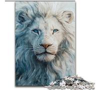 Puzzle da 1000 pezzi "Leone bianco" per adulti e adolescenti, interessante strumento per ridurre lo stress e favorire l'interazione genitore-figlio (26x38cm)