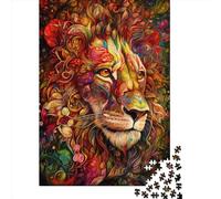 Puzzle da 1000 pezzi Leone colorato 1 quadrato Puzzle per adulti e bambini, gioco di puzzle di carta 38x26 cm/1000 pezzi