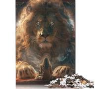 Puzzle da 1000 pezzi "Leone della Saggezza" per adulti e dai 18 anni in su - Puzzle per attività in famiglia, giochi educativi, difficili e stimolanti (75x50 cm)