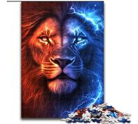 Puzzle da 1000 pezzi Leone Galattico Colorato in Legno, Idea Regalo Fai da Te per la Decorazione della Casa 50x75cm per Adolescenti e Famiglie, Decorazione Fai da Te Perfetta e Sfida Stimolante
