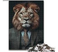 Puzzle da 1000 pezzi "Leone in abito" per adulti e adolescenti, giochi rilassanti che rafforzano l'amore tra coppie per bambini dai 14 anni (50x75cm)