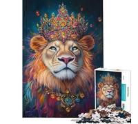 Puzzle da 1000 pezzi "Leone Reale Maestoso" Sfida di intelligenza e creatività Gioco avvincente per tutta la famiglia Analisi e logica Ottimo regalo (dimensioni 38x52cm)