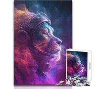 Puzzle da 1000 pezzi "Leone Space Fighter" per adulti, gioco educativo per allenare la mente, regalo a sorpresa ideale per i propri cari, dimensioni 50x75cm