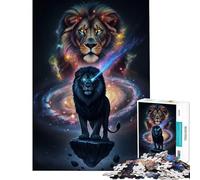 Puzzle da 1000 pezzi Leoni Cosmici︰ Guardiani Celesti Gioco Rilassante Sfida di Intelligenza Giocattolo Avvincente Regalo per Donne e Uomini Corsa di Velocità Mano (Dimensioni 50x75cm)