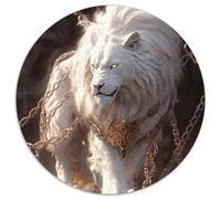 Puzzle da 1000 pezzi "Leoni scatenati", gioco rompicapo rotondo in cartone, gioco interattivo per famiglie, adatto dai 14 anni in su (67,5x67,5 cm)