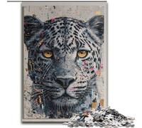 Puzzle da 1000 pezzi Leopard Art per adulti e adolescenti, giocattoli avvincenti per la decorazione della casa, stimola l'intelligenza cerebrale (50x75cm)
