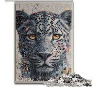 Puzzle da 1000 pezzi Leopard Art per adulti e ragazzi, per ammazzare il tempo durante le vacanze Ogni pezzo è unico Gioco divertente e stimolante per tutta la famiglia (26x38cm)