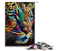 Puzzle da 1000 pezzi Leopard Pop Art Animal Jigsaw Puzzle per adulti Puzzle in legno Gioco educativo 75x50cm