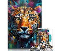 Puzzle da 1000 pezzi "Leopardo africano" per adolescenti e adulti, sfida difficile antistress, migliora l'amore tra coppie, 50x75cm