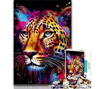 Puzzle da 1000 pezzi "Leopardo africano" per adulti e adolescenti, sfida difficile e antistress, ideale come regalo per tutta la famiglia, 38x26cm