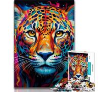 Puzzle da 1000 pezzi leopardo africano per adulti, regalo per tutta la famiglia, sfida difficile e antistress, 38x26cm