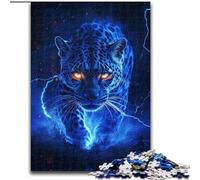Puzzle da 1000 pezzi "Leopardo Fulmine" per adulti, rompicapo stimolante per adolescenti, perfetto come decorazione per la casa o come regalo (dimensioni 26x38cm)
