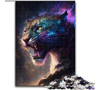Puzzle da 1000 pezzi "Leopardo Fulmine" Puzzle in cartone, intrattenimento rilassante, regalo di Natale perfetto e decorazione per la casa 1000 pezzi(26x38cm)