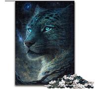 Puzzle da 1000 pezzi "Leopardo Magico" in legno, attività divertente per la casa, 50x75cm, decorazione fai da te, stimolante per il cervello, regalo per le vacanze
