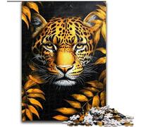 Puzzle da 1000 pezzi "Leopardo nella giungla" per adulti, regalo interessante per ridurre lo stress e favorire l'interazione genitore-figlio (26x38cm)