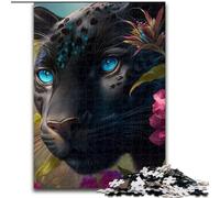 Puzzle da 1000 pezzi "Leopardo Nero" in legno, un regalo perfetto per il divertimento in famiglia, 50x75cm, giocattolo educativo per adolescenti, decorazione per casa e ufficio