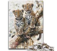 Puzzle da 1000 pezzi "Leopardo sull'albero" per adulti e adolescenti, giocattolo educativo intellettuale decomprimente, decorazione perfetta (38x26cm)