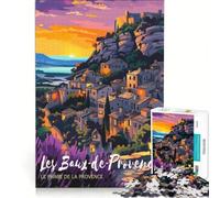 Puzzle da 1000 pezzi Les Baux-de-Provence, gioco rilassante, interazione genitore-figlio, regalo per amici e familiari 38x26cm