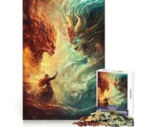 Puzzle da 1000 pezzi "L'eterna guerra degli elementi" per adulti, gioco di logica e intrattenimento rilassante Opera d'arte di alta qualità 50x75cm