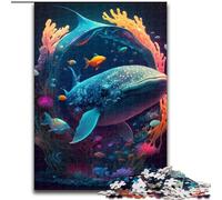 Puzzle da 1000 pezzi Leviatano psichedelico in cartone, dimensioni 26x38cm, gioco rompicapo, gioco interattivo per famiglie, adatto dai 14 anni in su.
