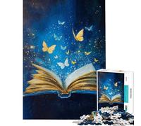 Puzzle da 1000 pezzi Libro aperto con farfalle Puzzle antistress per adulti Migliora la memoria Ideale come regalo per tutta la famiglia (Dimensioni 38x26cm)